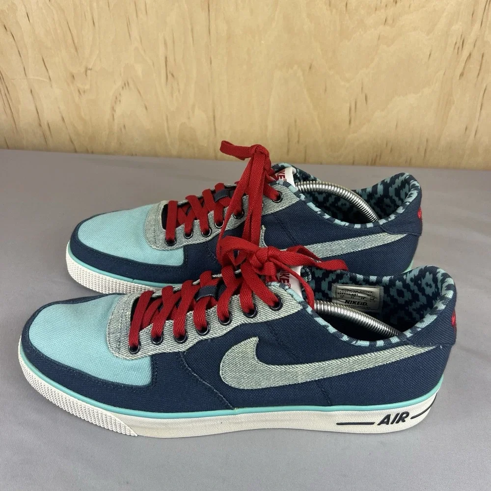 Nike Air Force 1 Low AC iD Blue Canvas Sneakers Men's Size 12 689344-991 Used
